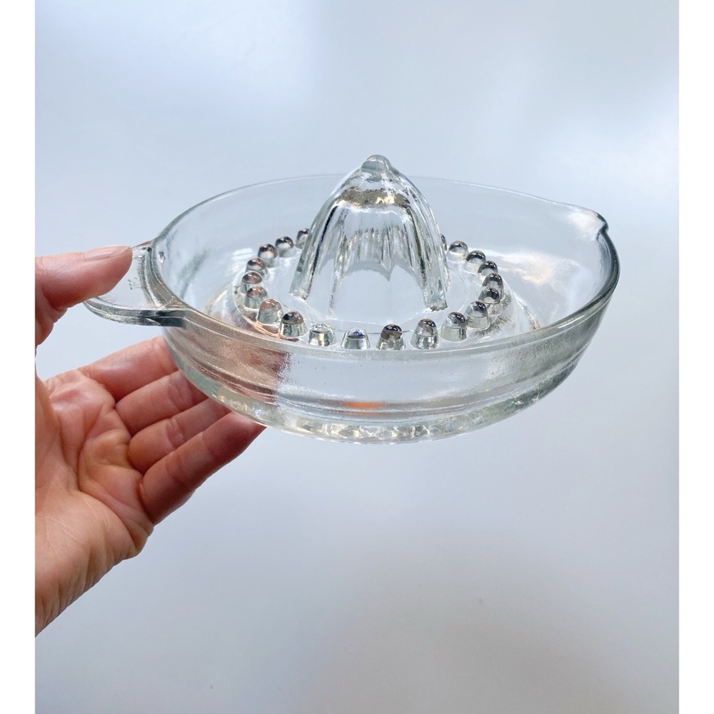 Vintage TPC Mexico Large Glass Citrus Juicer Reamer MCM Kitchen